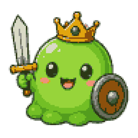 a cartoon character converted to pixel art