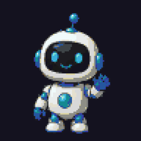 a robot converted to a Minecraft block layout