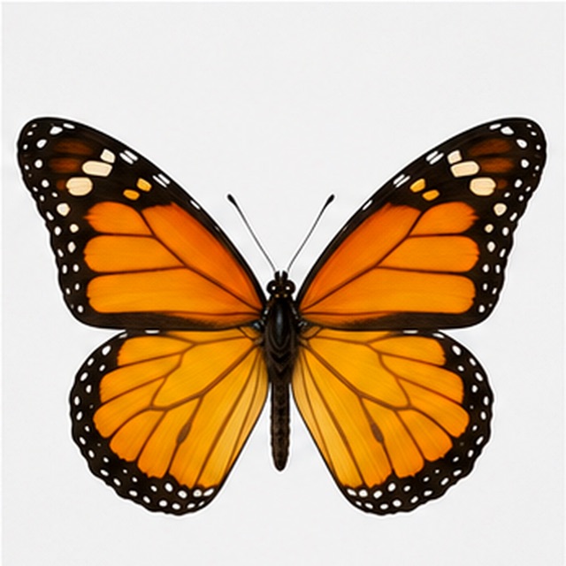 Original — a butterfly converted to a Perler bead pattern