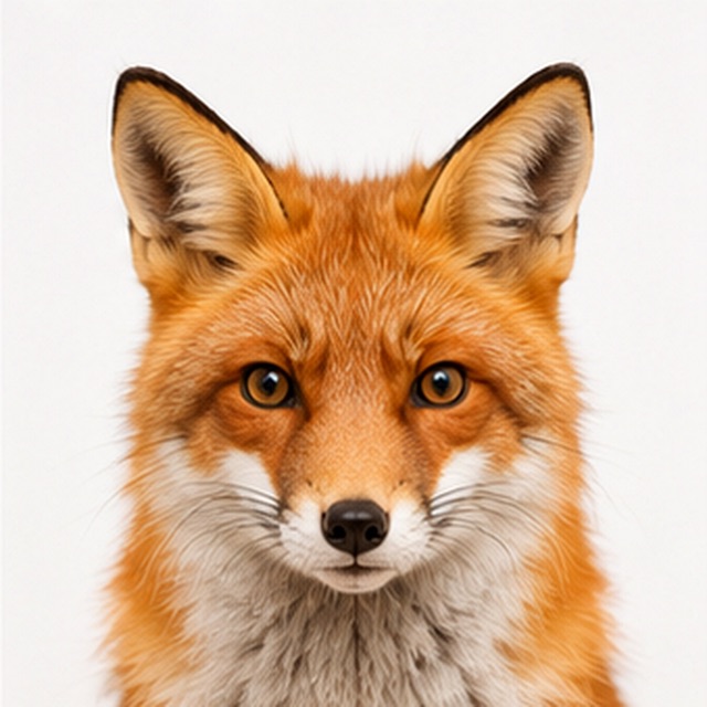 Original — a fox photo converted to pixel art