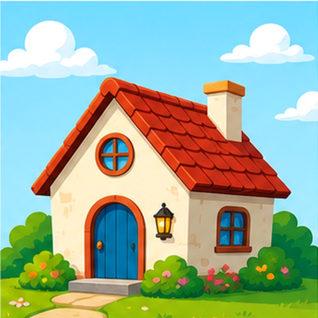 Original — a house converted to Minecraft block art