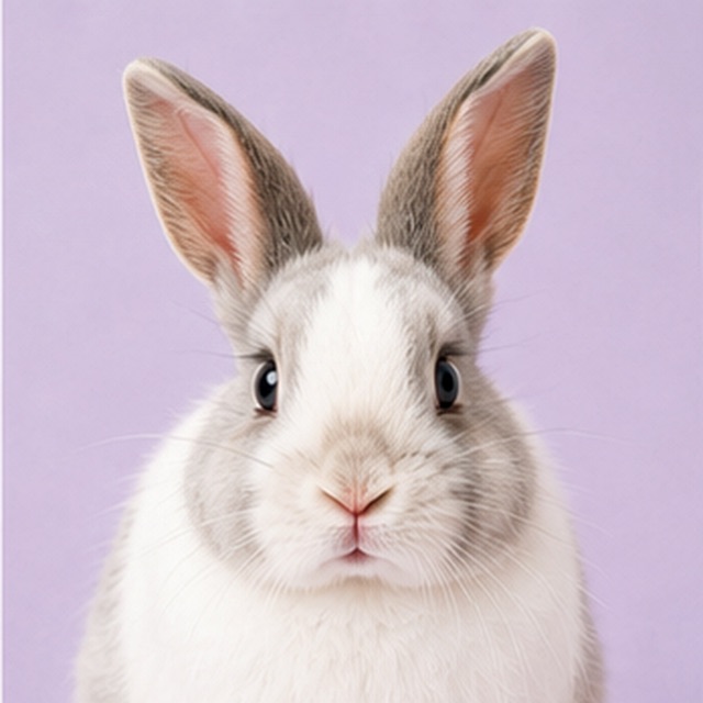 Original — a rabbit photo turned into a pixel avatar